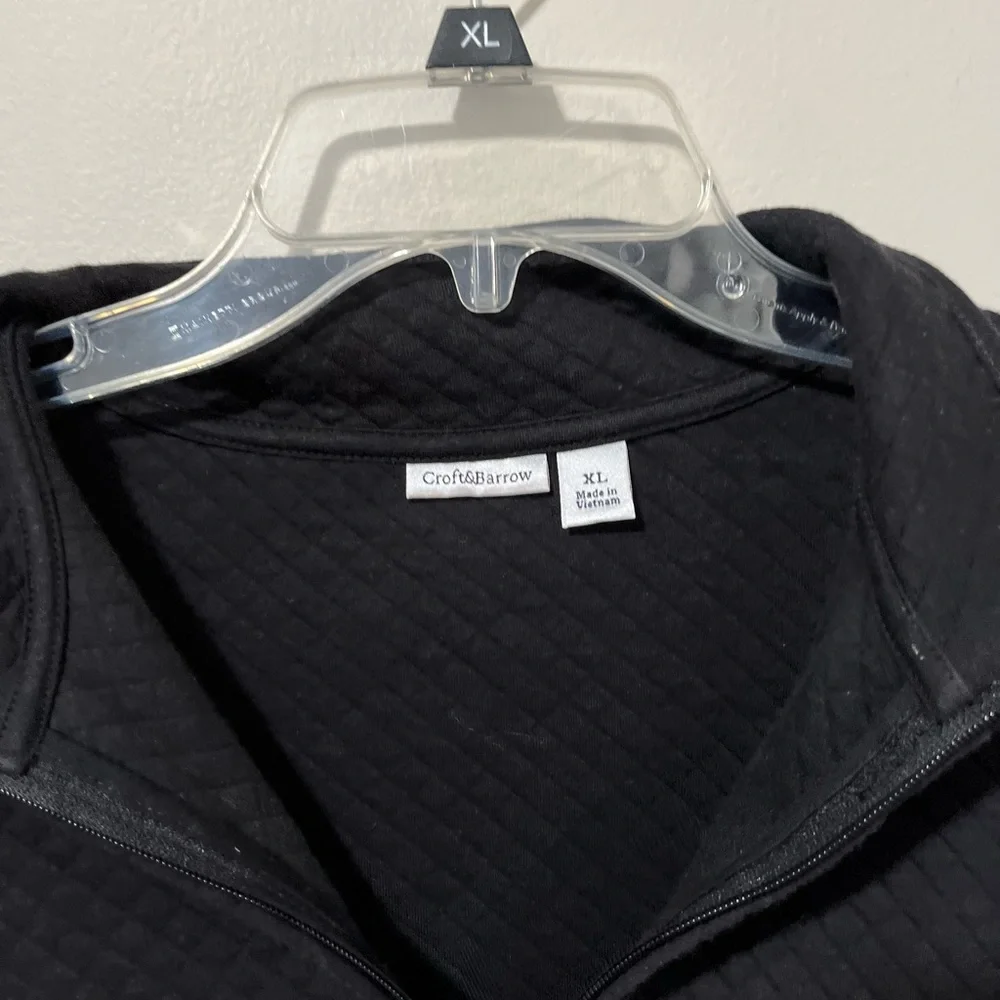 Croft and Barrow Black Quilted Look Jacket -XL - Picture 6 of 6